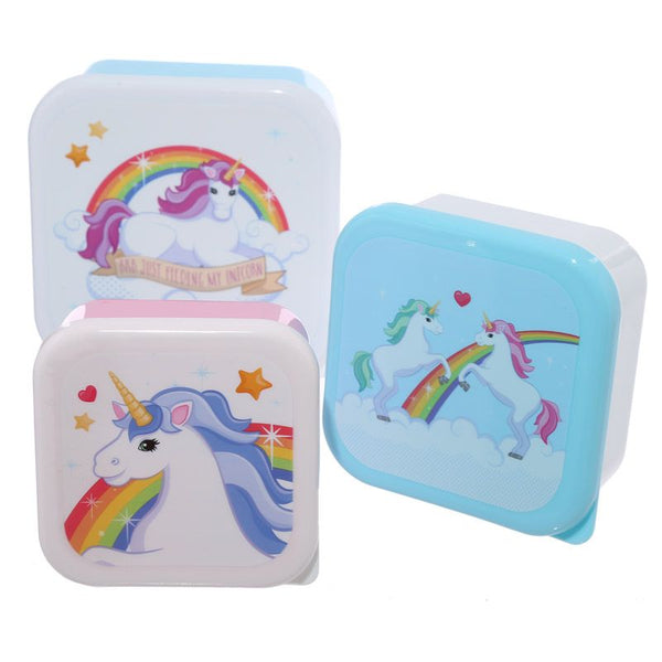 Enchanted Rainbow Unicorn - Set of 3 Lunch Boxes