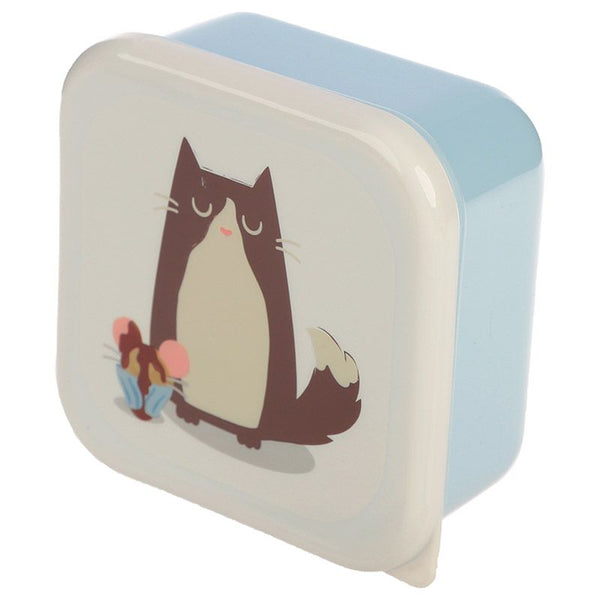 Puckator Fun Cat Design Set Of 3 Plastic Lunch Box
