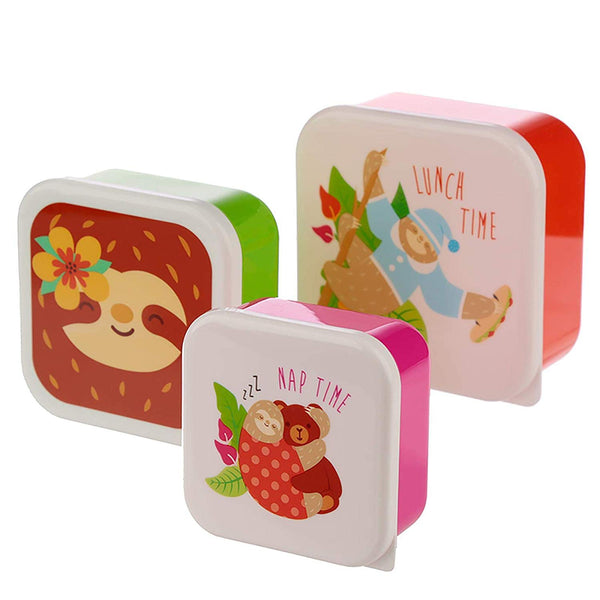 Set Of 3 Lunch Boxes - Just Hanging Around Sloth