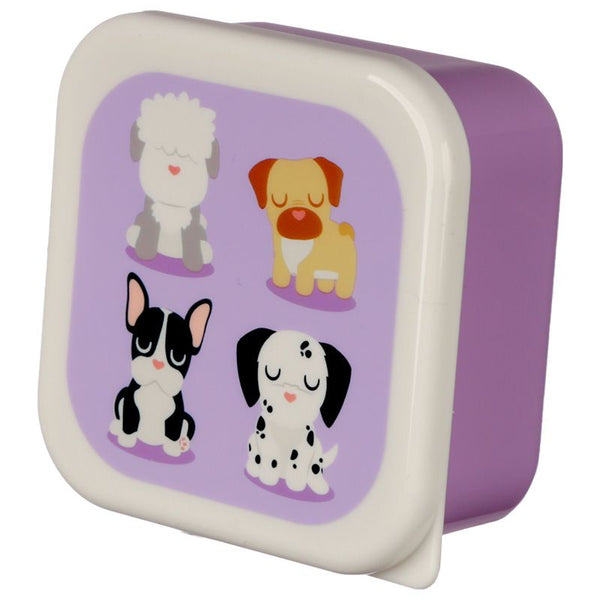 Set Of 3 Lunch Boxes - Dog Squad