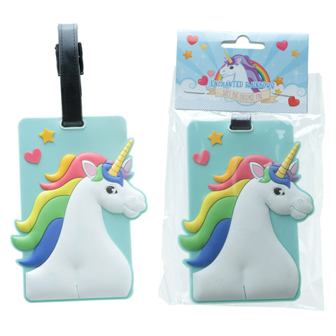 PVC Luggage Tag - Enchanted Unicorn Rainbow