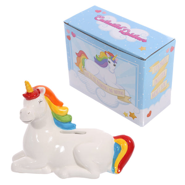Unicorn on Rainbow Money Box
