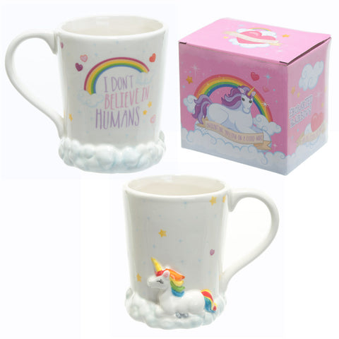 Enchanted Unicorn Rainbow Clouds Mug