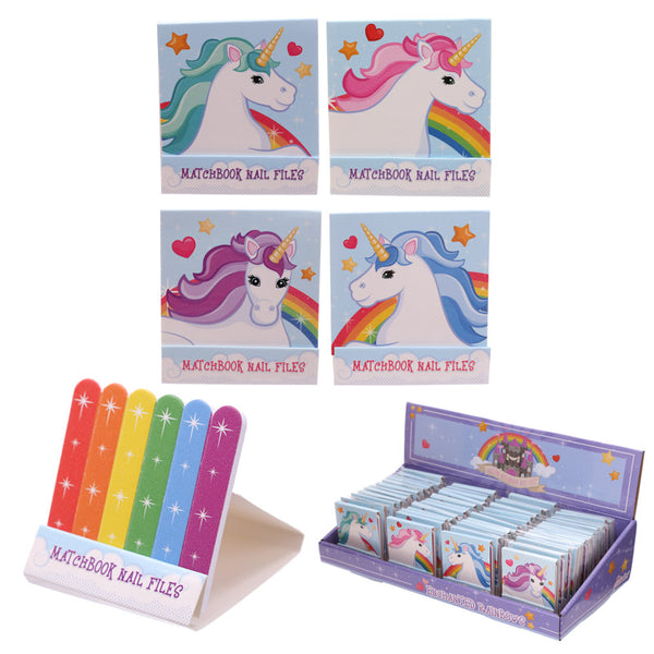 Enchanted Rainbow Unicorn Nail File Matchbook