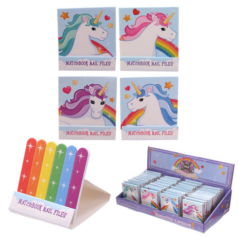 Enchanted Rainbow Unicorn Nail File Matchbook