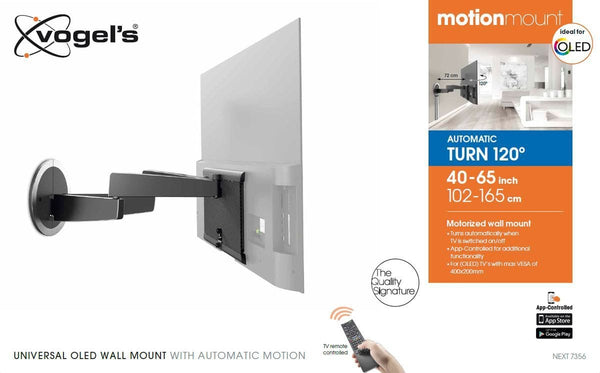 Vogel's NEXT 7356 Electronic Full Motion OLED TV Wall Mount, for 40-65 inch OLED TVs - Black