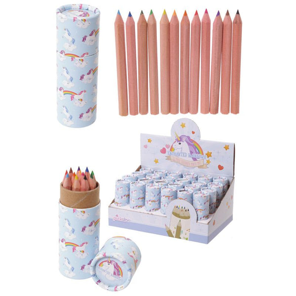 Enchanted Rainbow Unicorn Colored Pencils in a Pot