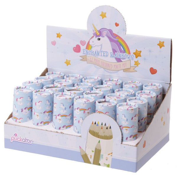 Enchanted Rainbow Unicorn Colored Pencils in a Pot