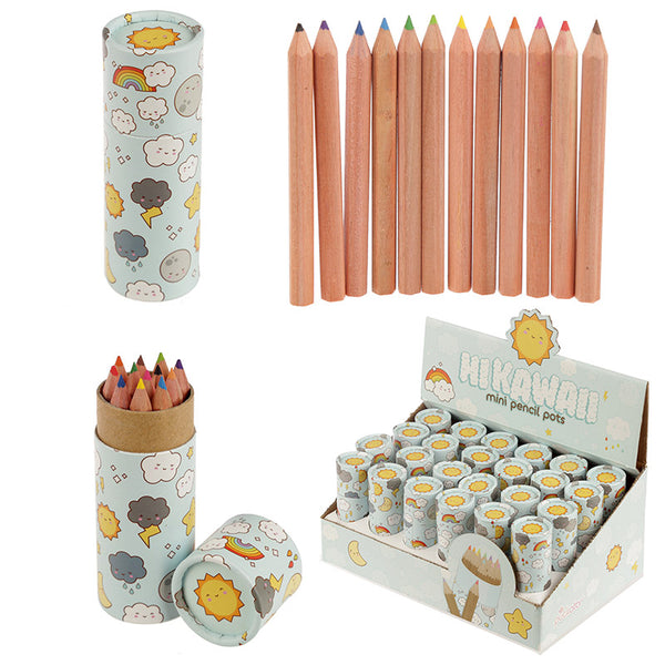 Mi Kawaii Weather Pencil Pot with Colouring Pencil
