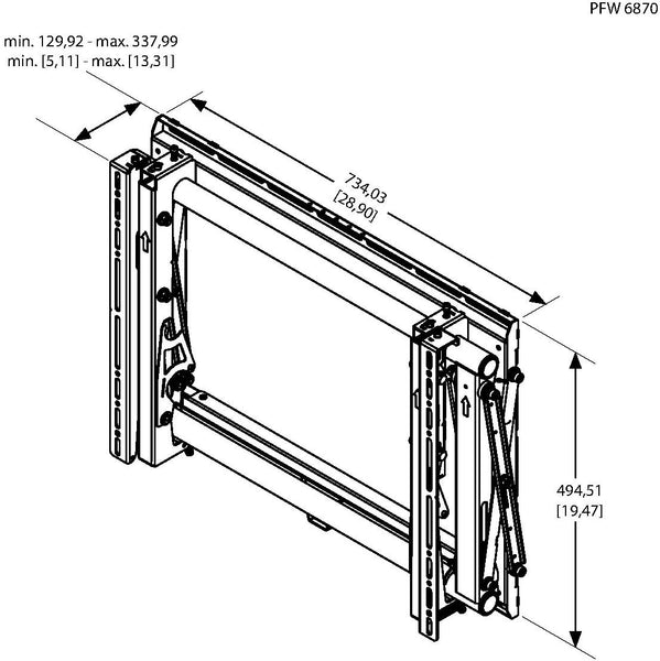 Vogels PFW 6870 Wall Mount for Flat Panel Display - 165.1 cm (65") Screen Support