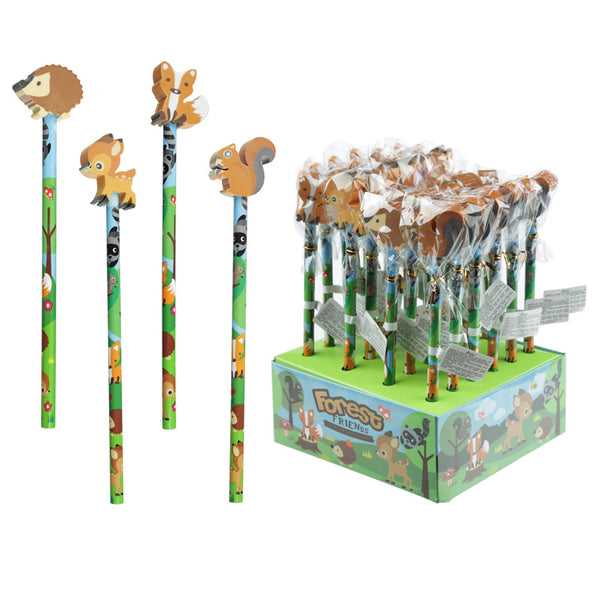 Forest Friend Pencil with Eraser Topper