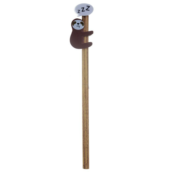 Sleepy Sloth Pencil with Eraser Topper