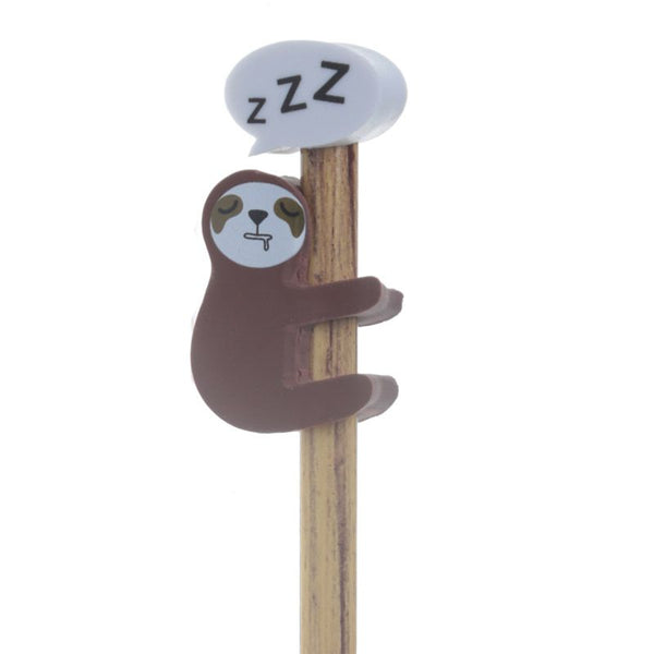 Sleepy Sloth Pencil with Eraser Topper