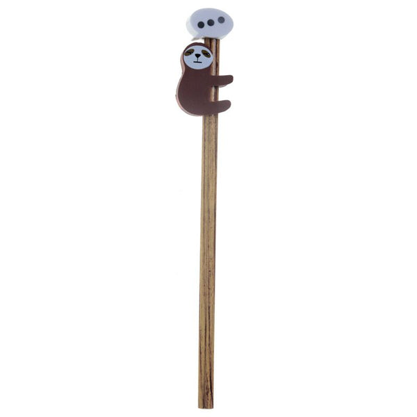 Sleepy Sloth Pencil with Eraser Topper