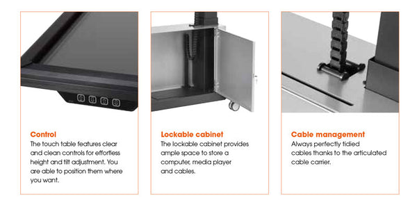 Vogel's PFTE 7111 Display trolley motorized with cabinet