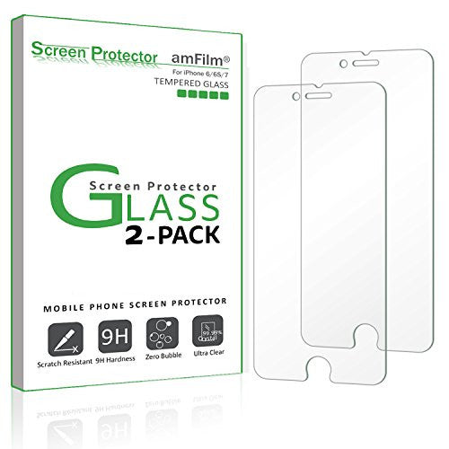 amFilm iPhone 7/ 6S/ 6 Screen Protector Tempered Glass (2-Pack)