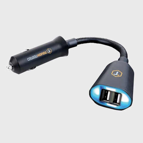 Tough Tested Dual USB Pro-Flex Gooseneck 3.4 AMP with LED Light